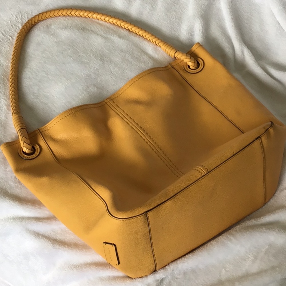 Cole Haan Mustard Yellow Leather Tote